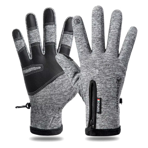 Professional Waterproof Thermal Motorcycle Gloves with Fleece Lining and Touch Screen Capability for Winter Riding