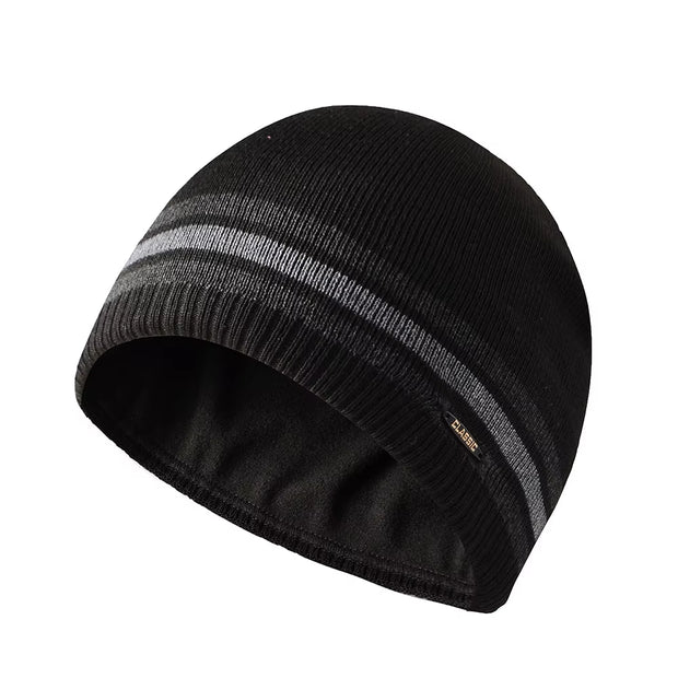 Men’s Winter Fleece Beanie - Soft, Warm, Windproof Knitted Hat for Outdoor Activities & Skiing