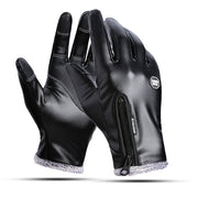 Men'S Winter Warm Leather Gloves Non-Slip Windproof Driving Touch Screen Gloves