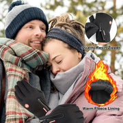 Thermal windproof waterproof winter gloves with touchscreen compatibility, providing warmth and comfort for men and women in cold-weather activities