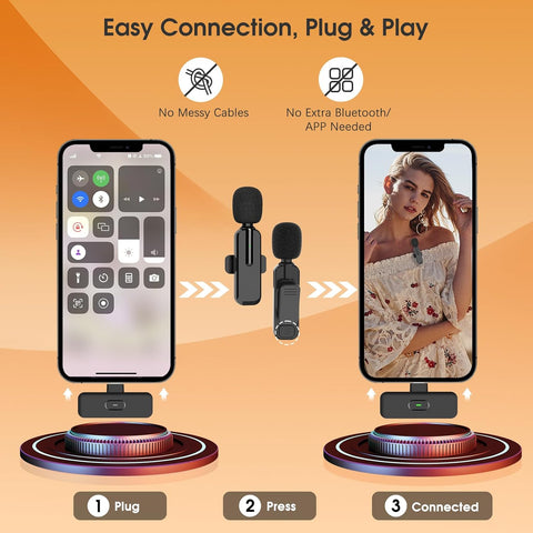 Pro Audio On-The-Go! Wireless lapel mic for iPhone/Android (vlog/podcast) | 32hr battery |  #WirelessMic #ContentCreatorGear #PodcastEssentials