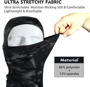 Camo Balaclava Face Mask - UV Protection, Lightweight, Durable, and Breathable for Skiing, Tactical Use, and Outdoor Activities