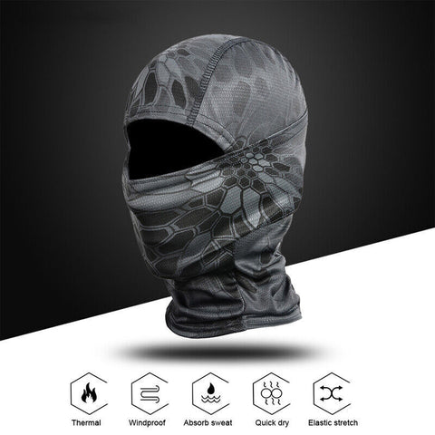 Camo Balaclava Face Mask - UV Protection, Lightweight, Durable, and Breathable for Skiing, Tactical Use, and Outdoor Activities