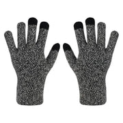 Women's Winter Knitted Full Finger Gloves - Solid Woolen Touch Screen Mittens for Cycling and Driving