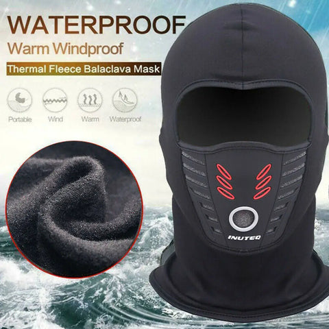 All-Season Fleece Motorcycle Face Mask - Waterproof, Windproof, Anti-Dust Full Face Cover & Balaclava for Summer/Winter