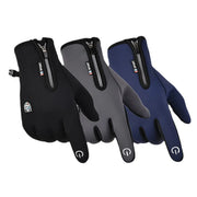 Winter Touchscreen Ski Mittens - Plus Size, Plush Velvet Fleece, Thick & Warm Outdoor Cycling Gloves for Men & Women