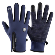 Winter Touchscreen Ski Mittens - Plus Size, Plush Velvet Fleece, Thick & Warm Outdoor Cycling Gloves for Men & Women