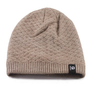 Winter Warm Knitted Beanie - Unisex Fashion Letter Design, Thick Outdoor Hat for Sports & Casual Wear