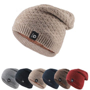 Winter Warm Knitted Beanie - Unisex Fashion Letter Design, Thick Outdoor Hat for Sports & Casual Wear