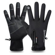 Professional Waterproof Thermal Motorcycle Gloves with Fleece Lining and Touch Screen Capability for Winter Riding