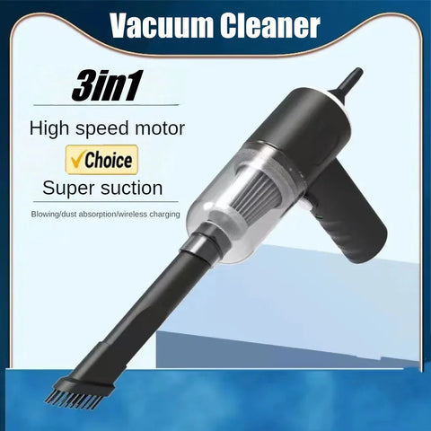 Portable Handheld Vacuum Cleaner - Compact Multi-Purpose Design for Cars and Small Household Cleaning