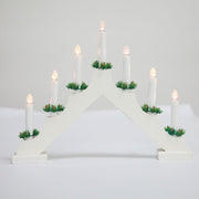 Christmas Window Decorations Wooden Candlesticks