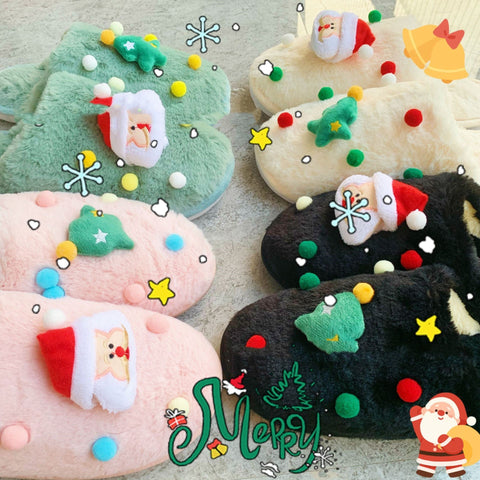 Christmas Slippers Warm Slipper Bag Flat Overall