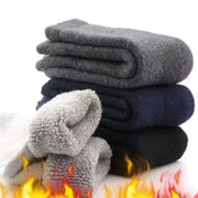 5 Pairs Thick Wool Thermal Socks – Unisex Winter Warm Cotton Blend, Cozy Christmas Socks for Cold Weather, Durable & Moisture-Wicking, Fits Sizes 6-12