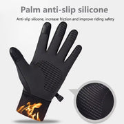 Winter Warm Full Fingers Waterproof Wind Proof Cycling Outdoor Sports Running Motorcycle Ski Touch Screen Fleece Gloves