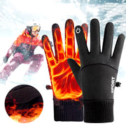 Winter Warm Full Fingers Waterproof Wind Proof Cycling Outdoor Sports Running Motorcycle Ski Touch Screen Fleece Gloves