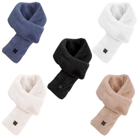 USB Rechargeable Electric Heating Scarf - Adjustable 3-Temperature Levels, Washable Winter Neck Cover