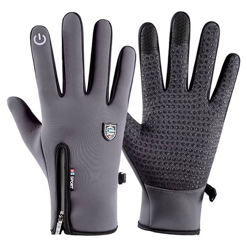 Winter Touchscreen Ski Mittens - Plus Size, Plush Velvet Fleece, Thick & Warm Outdoor Cycling Gloves for Men & Women