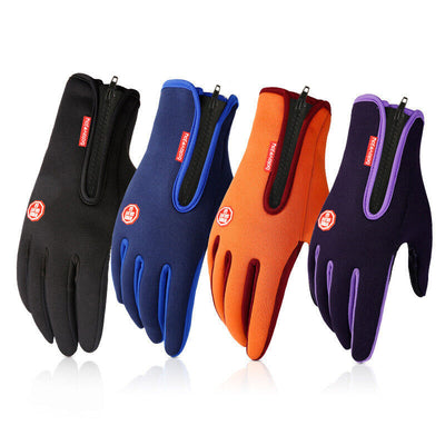 Thermal windproof waterproof winter gloves with touchscreen compatibility, providing warmth and comfort for men and women in cold-weather activities