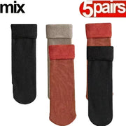 1-5Pairs Winter Men'S Merino Wool Socks Super Thick Warm High Quality Harajuku Retro Snow Casual Antifreeze Cashmere Socks Men