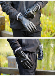 Men'S Winter Warm Leather Gloves Non-Slip Windproof Driving Touch Screen Gloves